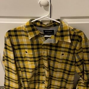 Bonobos Yellow and Black Casual Button Down Shirt